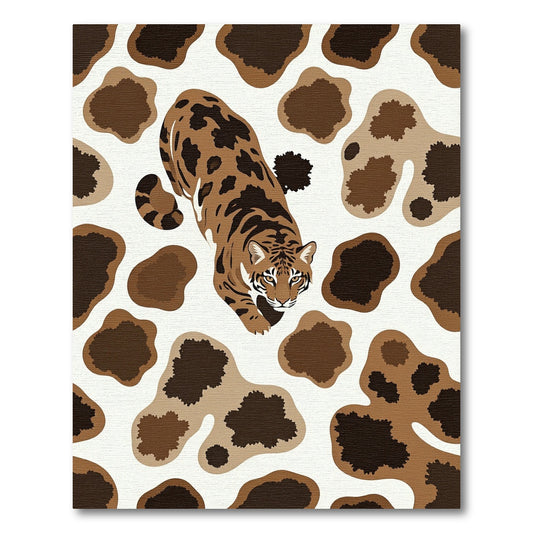 Brown Tiger Spots Animal Safari Rug