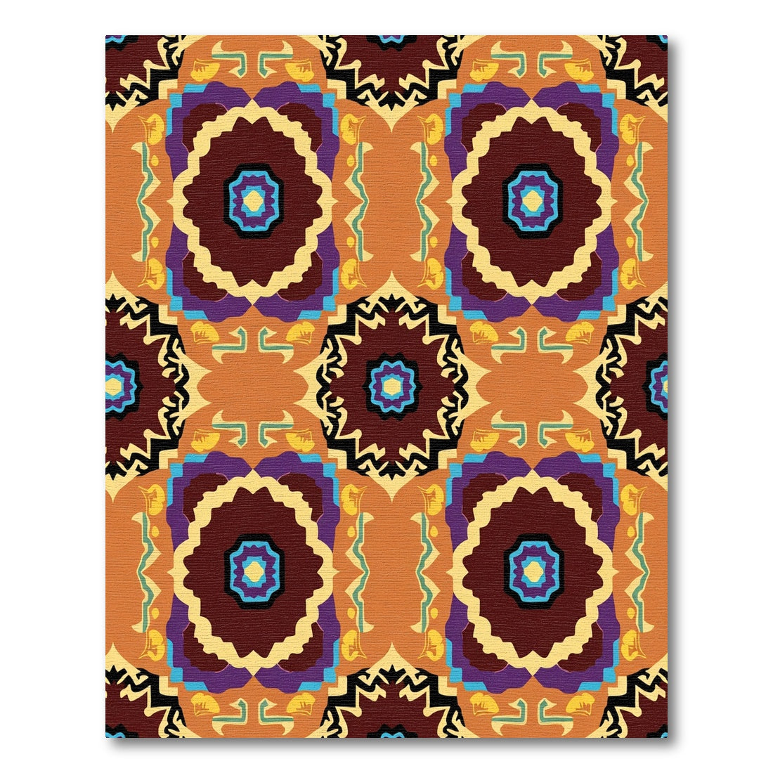 Earth Tones Medallion Sunburst Rug