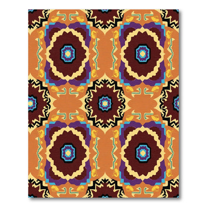Earth Tones Medallion Sunburst Rug