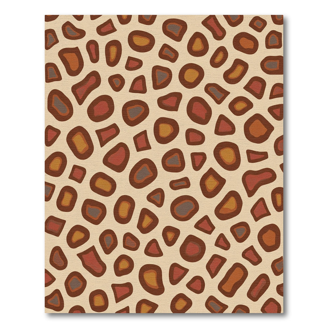 Earthy Brown Animal Print Drops Rug