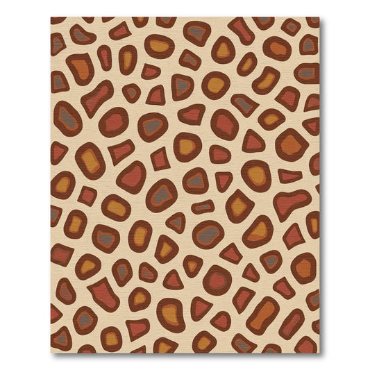 Earthy Brown Animal Print Drops Rug