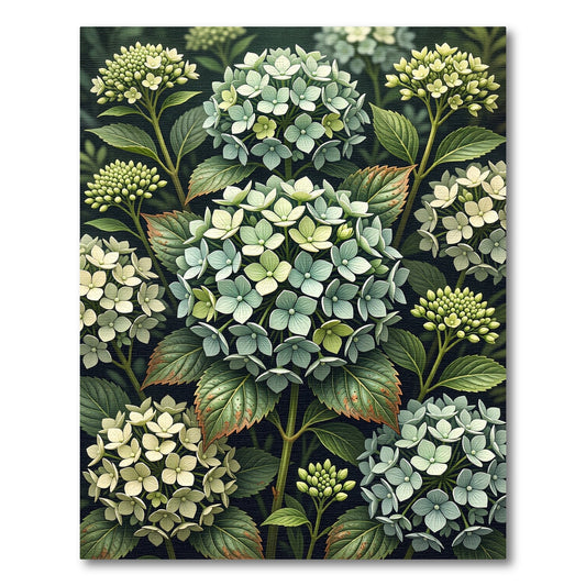 Soft Sage Hydrangea Botanical Garden Rug