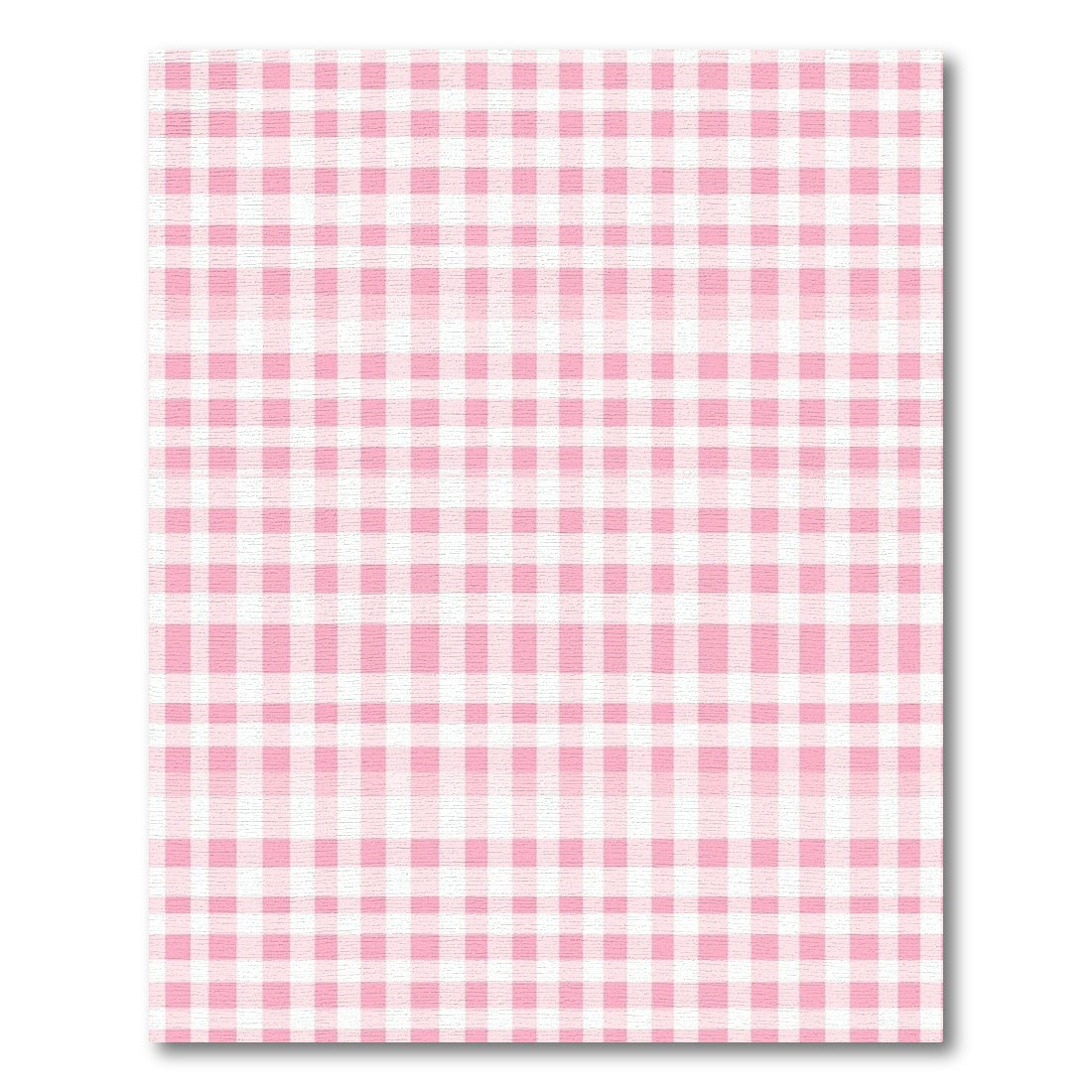 Pink White Gingham Checkered Rug