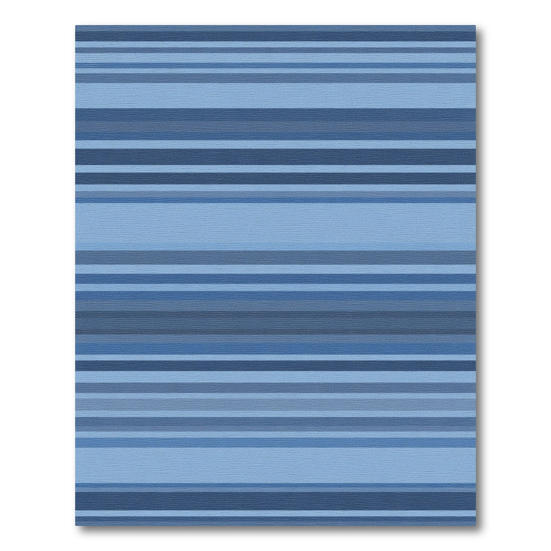 Cool Blue Horizontal Stripe Rug