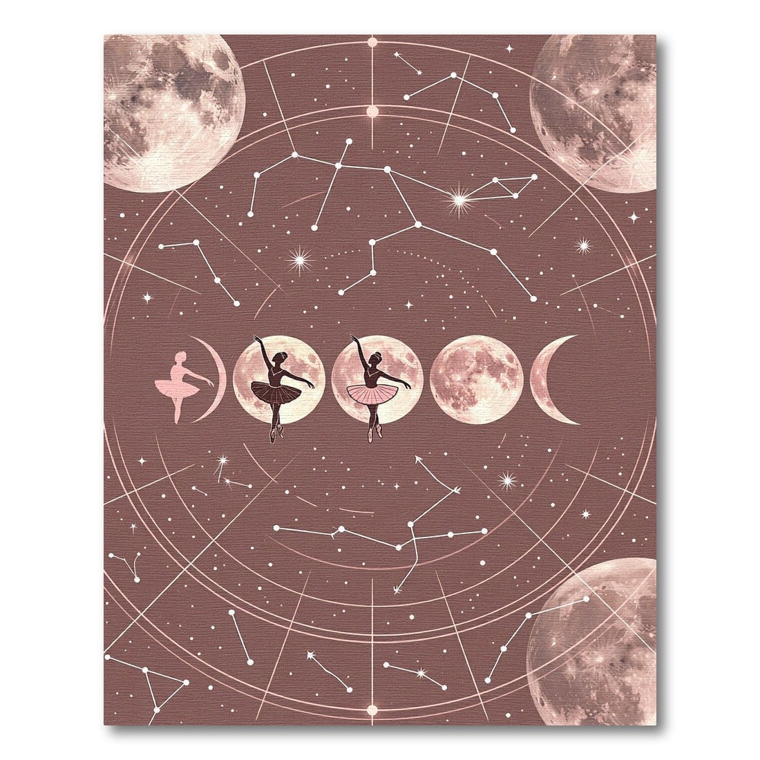 Celestial Ballerina Moon Phase Rug