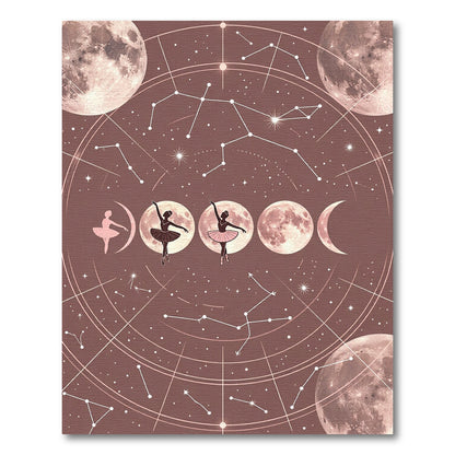 Celestial Ballerina Moon Phase Rug