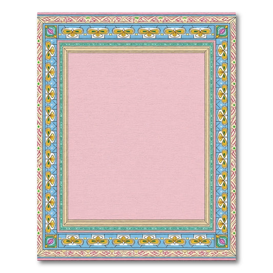 Pastel Pink Butterfly Border Rug