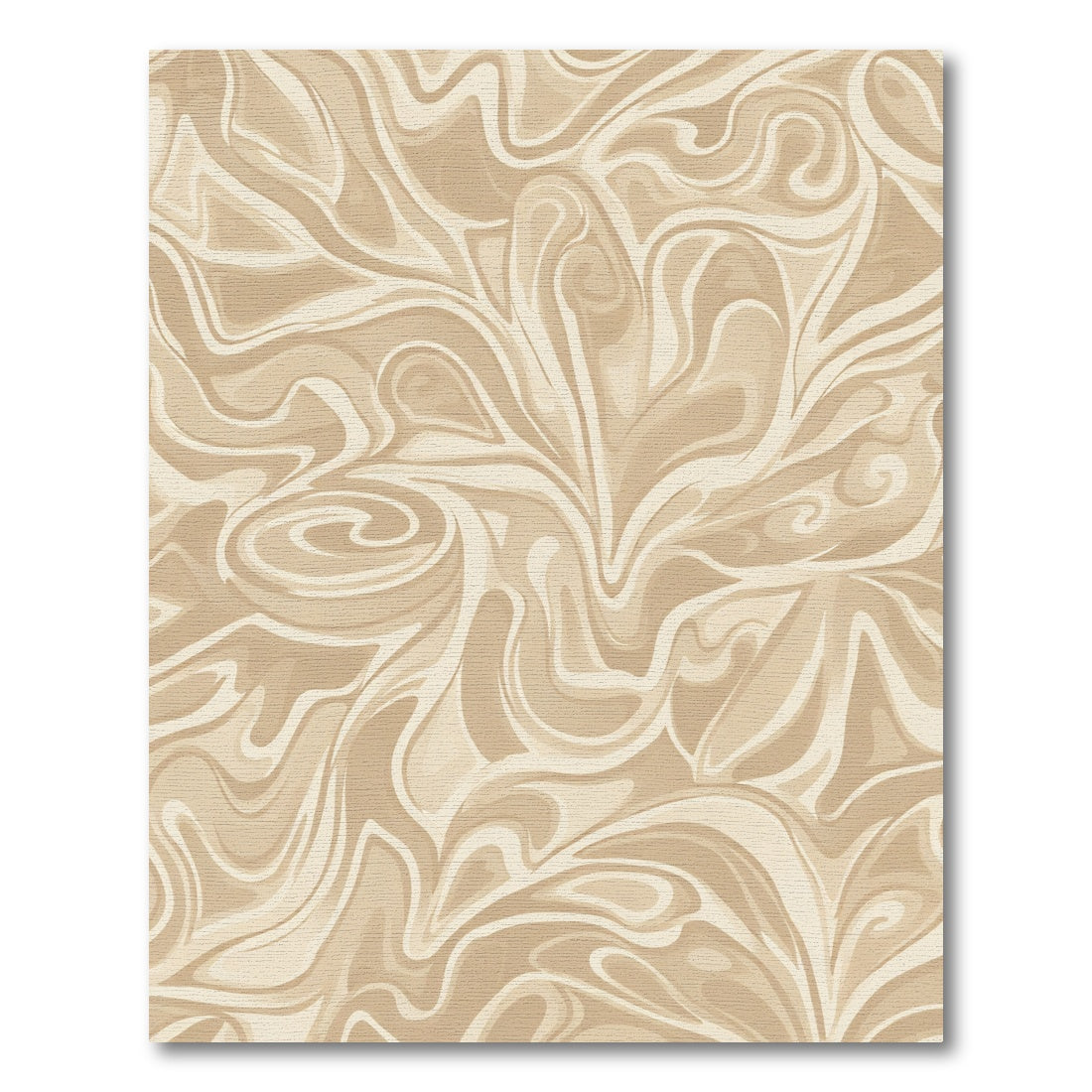 Earthy Swirl Abstraction Rug