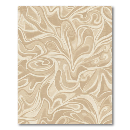 Earthy Swirl Abstraction Rug