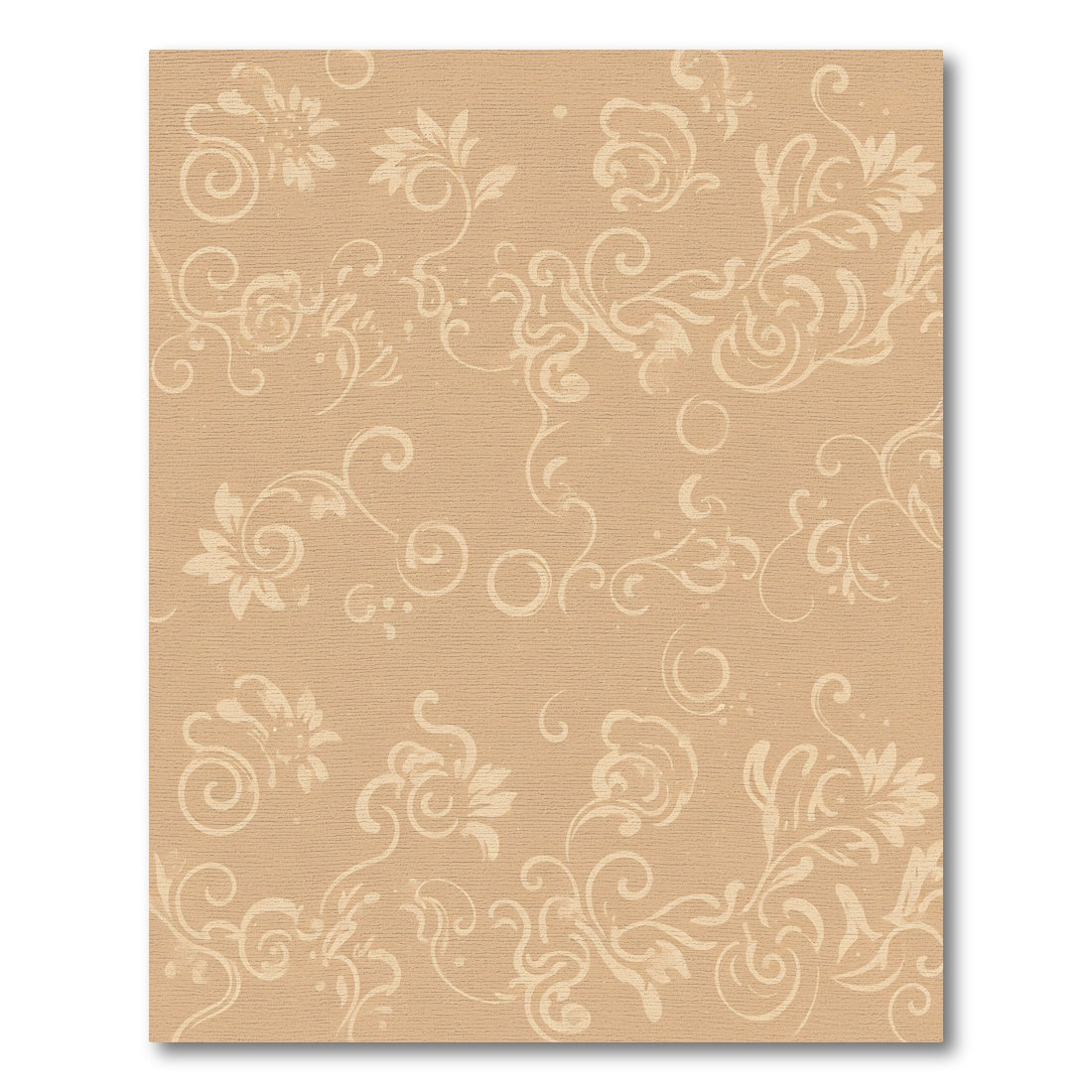 Tuscan Tan Floral Swirl Accents Rug