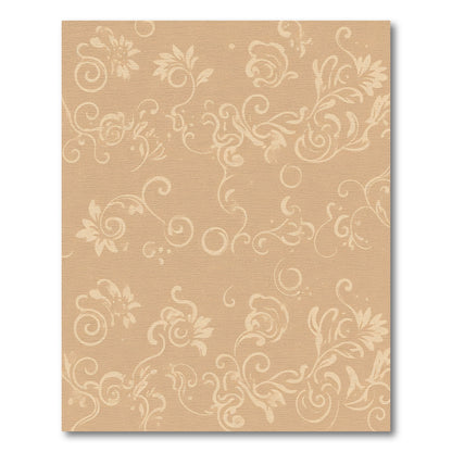 Tuscan Tan Floral Swirl Accents Rug