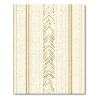 Cream Golden Chevron Stripe Rug
