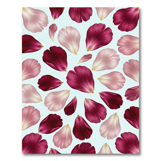 Radiant Rose Petals Scattering Rug