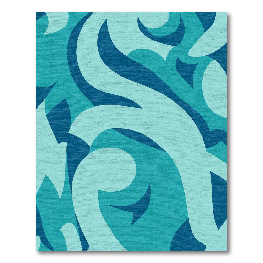 Oceanic Blue Swirl Abstract Rug
