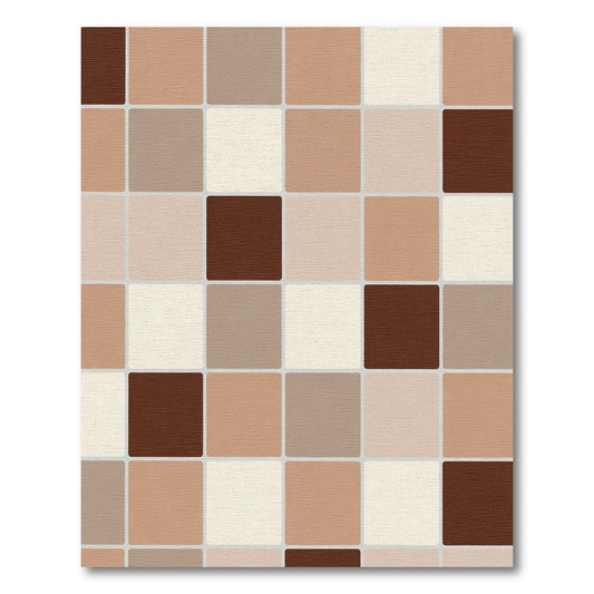Earthy Squares Tonal Grid Rug