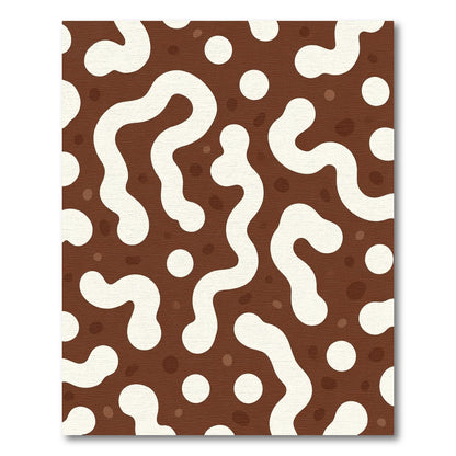 Chocolate Cream Blob Swirl Rug