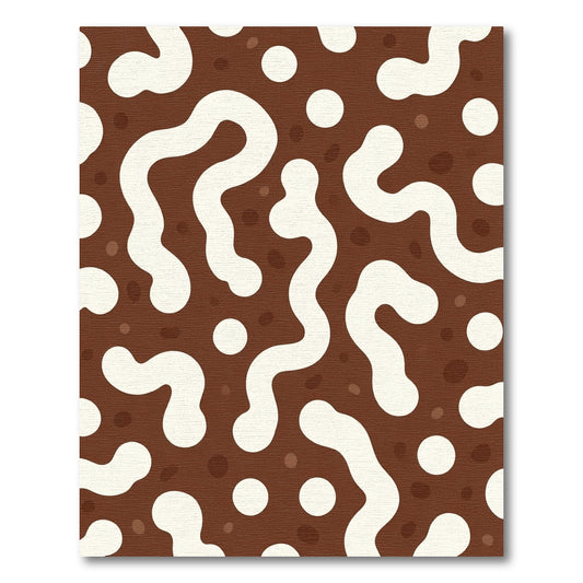 Chocolate Cream Blob Swirl Rug