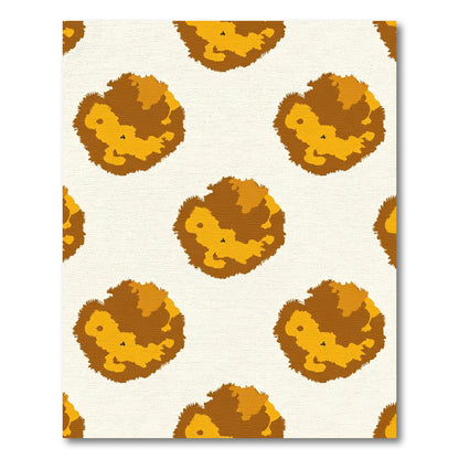 Earthy Sunburst Circles Repeat Rug
