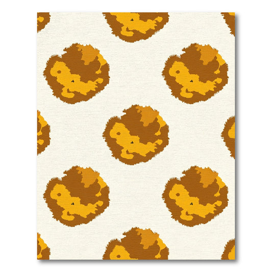 Earthy Sunburst Circles Repeat Rug