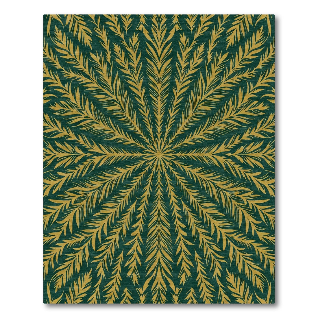 Emerald Gold Feathered Radiance Rug