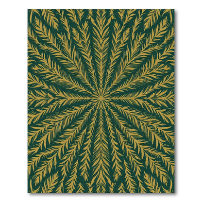 Emerald Gold Feathered Radiance Rug