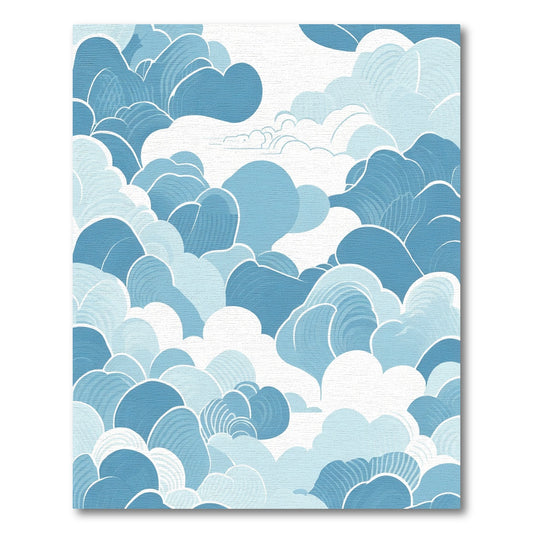 Serene Blue Sky Cloudscape Rug