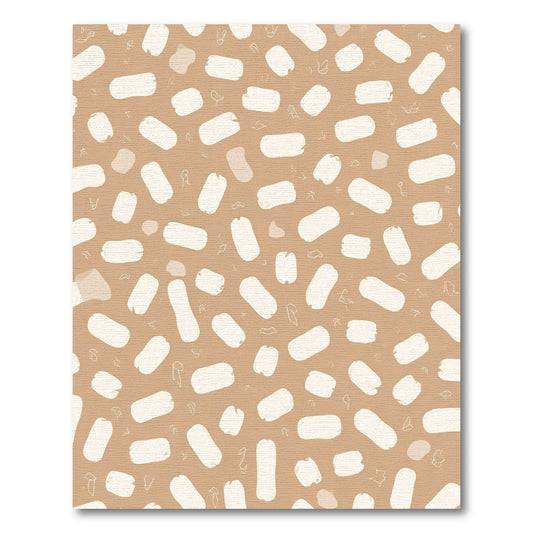 Abstract Beige Blob Scatter Rug