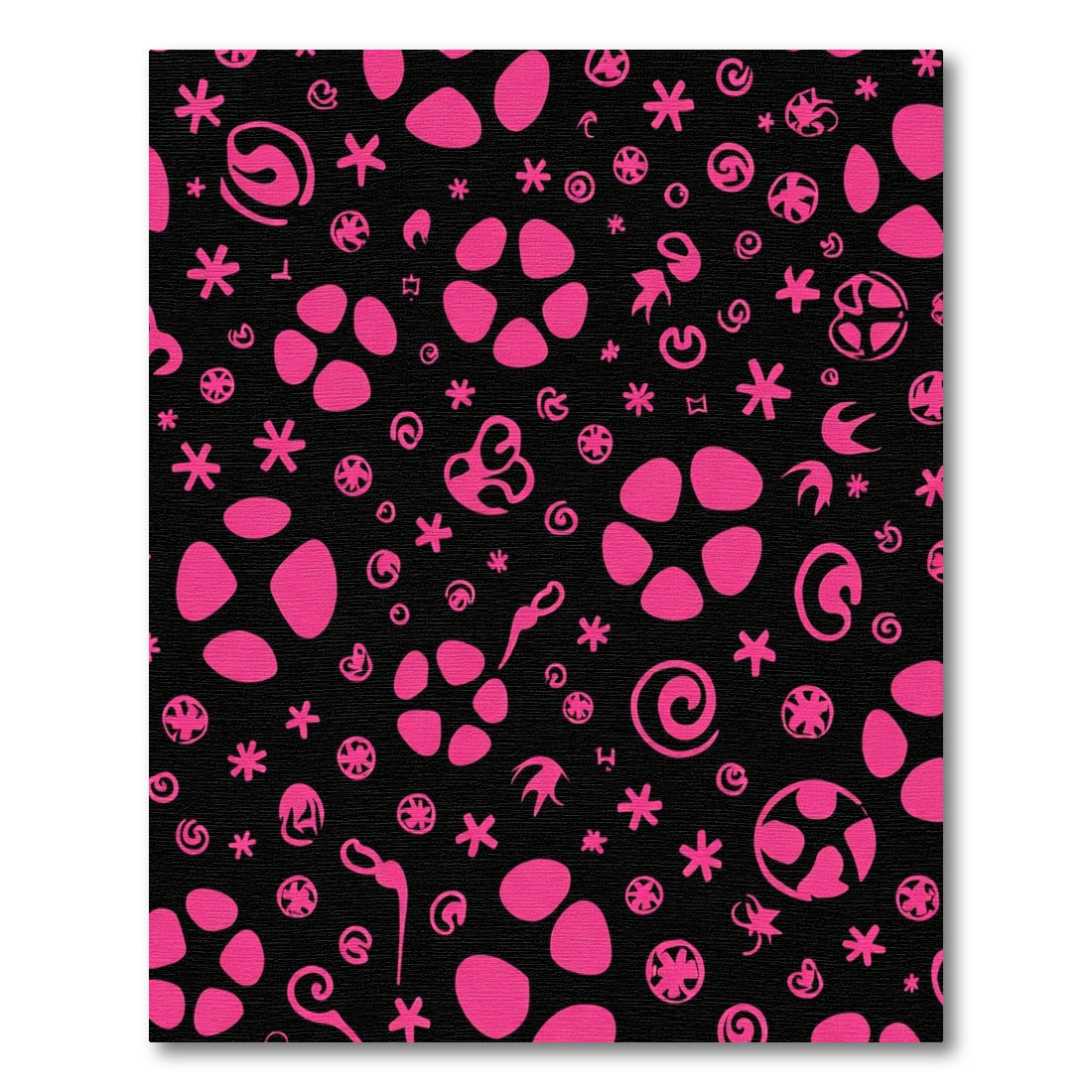 Hot Pink Whimsical Scatter Pattern Rug