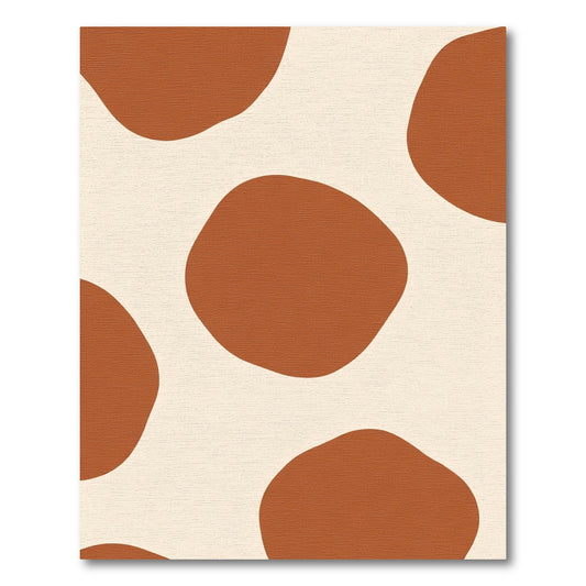 Terracotta Abstract Blobs Organic Rug