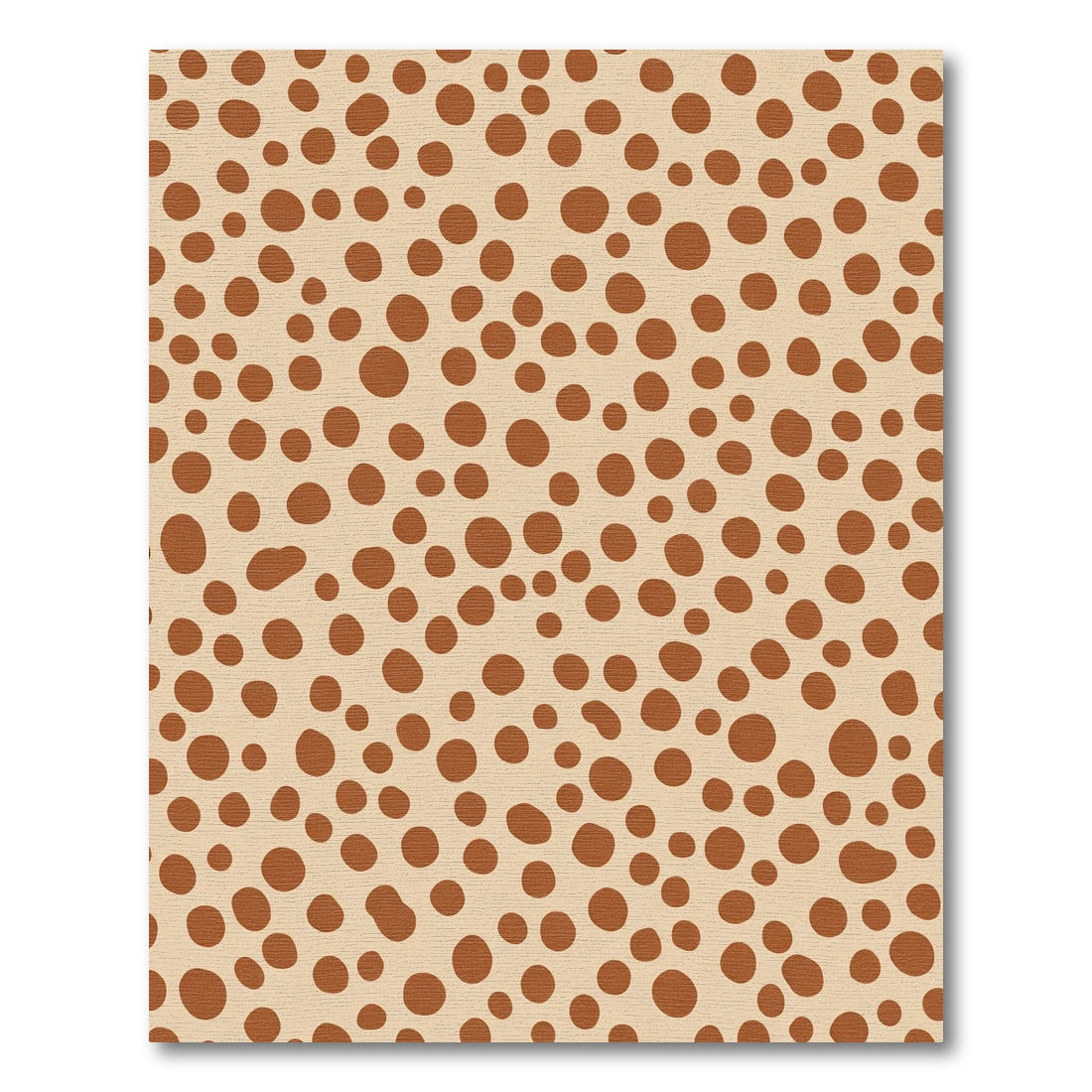 Earthy Brown Scattered Dots Rug