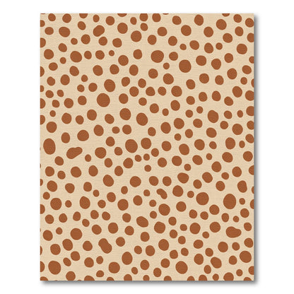 Earthy Brown Scattered Dots Rug