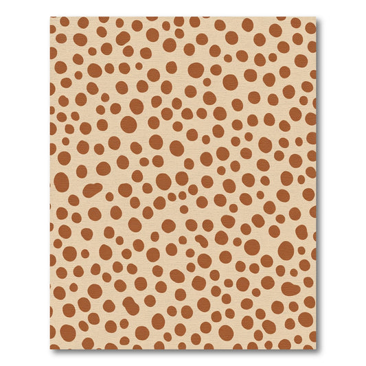 Earthy Brown Scattered Dots Rug