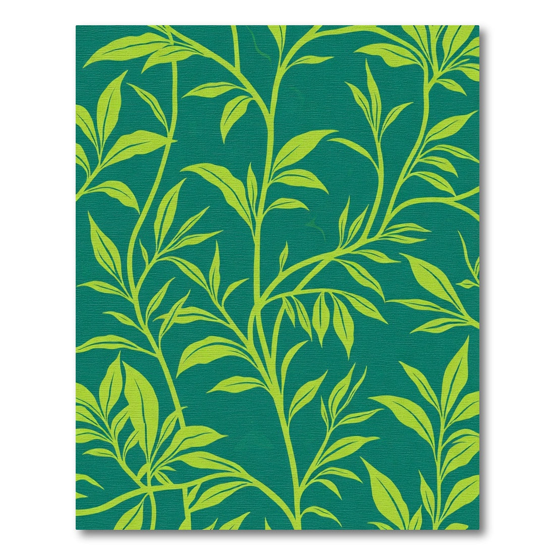 Emerald Green Vine Leaf Swirl Rug