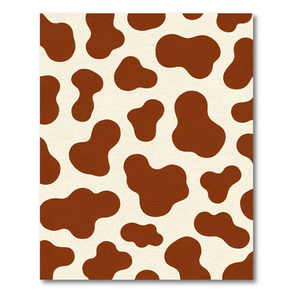 White Brown Cow Spots Rug