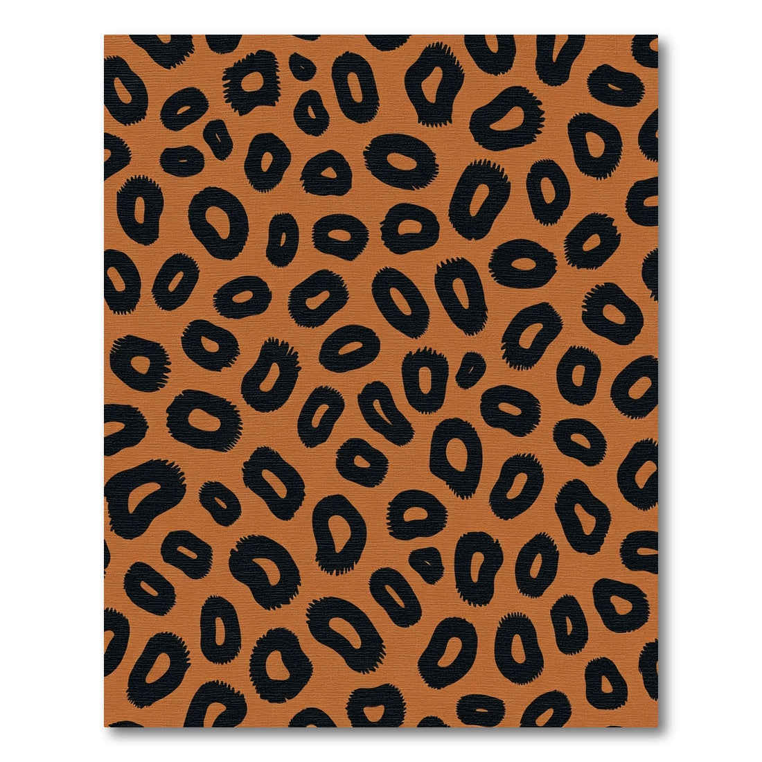 Wild Black Spots Orange Background Rug