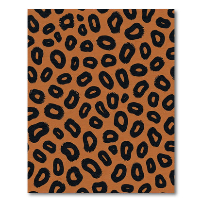 Wild Black Spots Orange Background Rug