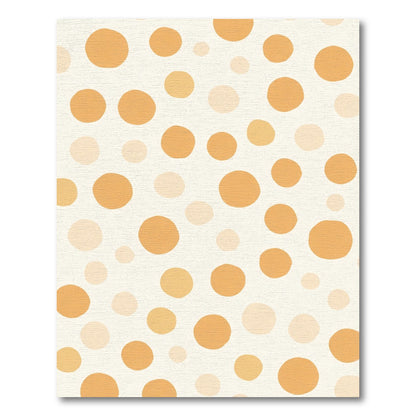 Warm Neutrals Polka Dot Cluster Rug