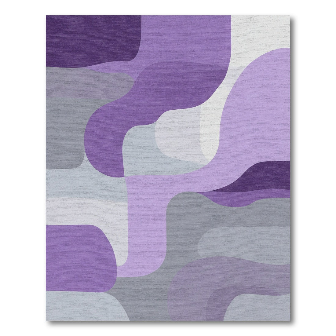 Purple and Gray Abstract Flow Rug