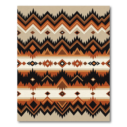Earthy Tone Geometric Southwestern Diamond Tapestry Rug
