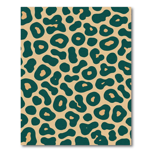 Emerald Leopard Spots Background Rug
