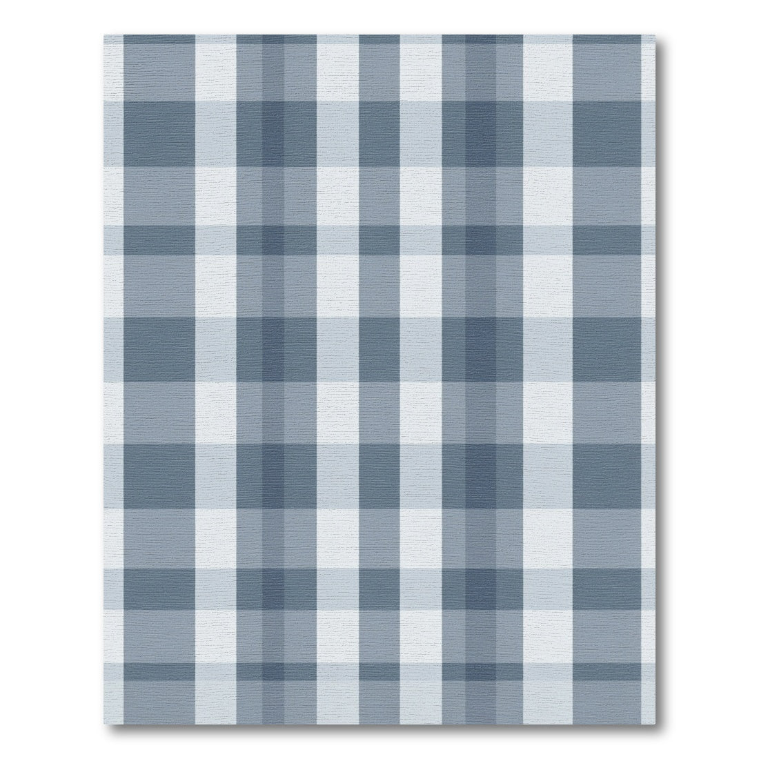Classic Blue Gingham Plaid Rug
