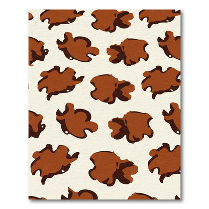 Chunky Brown Contemporary Organic Shapes Rug