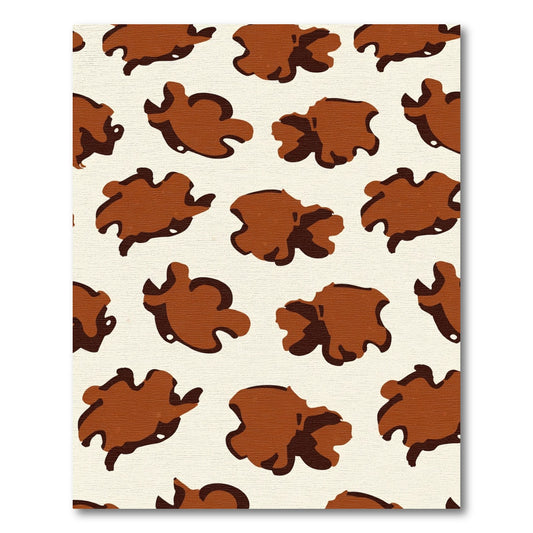 Chunky Brown Contemporary Organic Shapes Rug