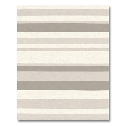 Neutral Earth Tone Horizontal Stripe Rug