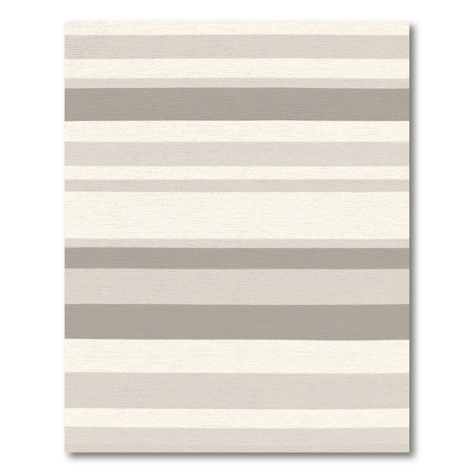 Neutral Earth Tone Horizontal Stripe Rug