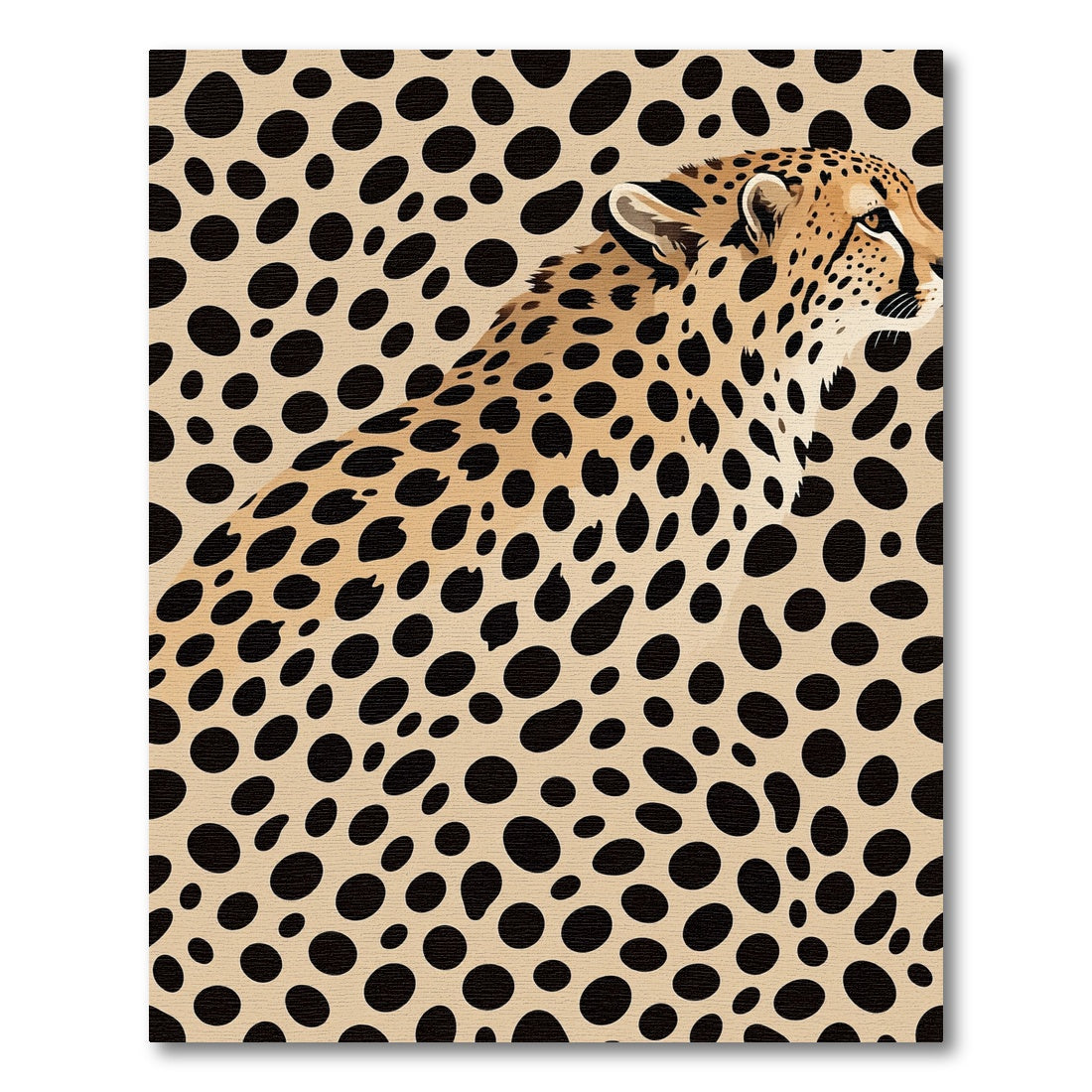 Golden Cheetah Spots Contemporary Rug
