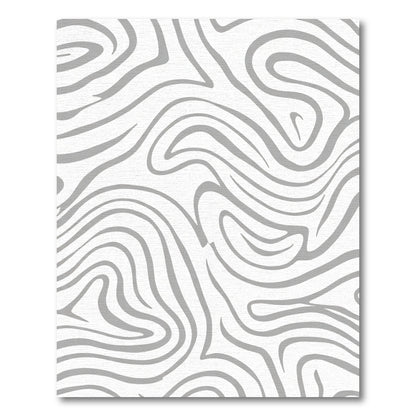 Abstract Swirl Gray Lines Rug
