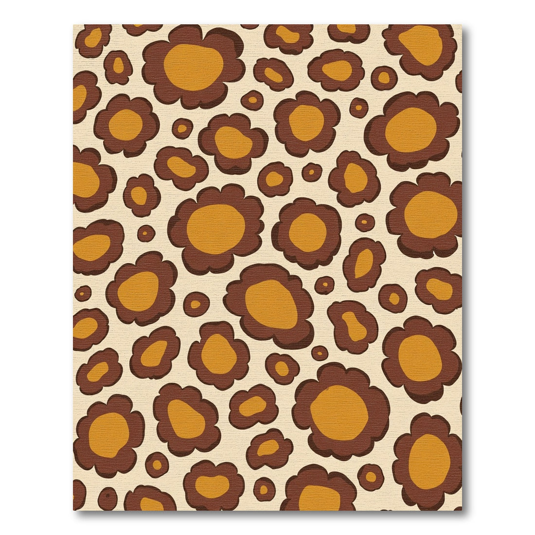 Retro Brown Spots Abstract Shape Rug