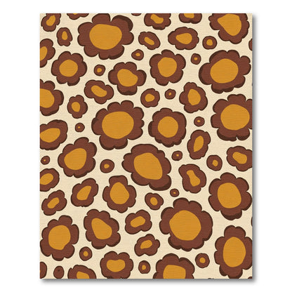 Retro Brown Spots Abstract Shape Rug