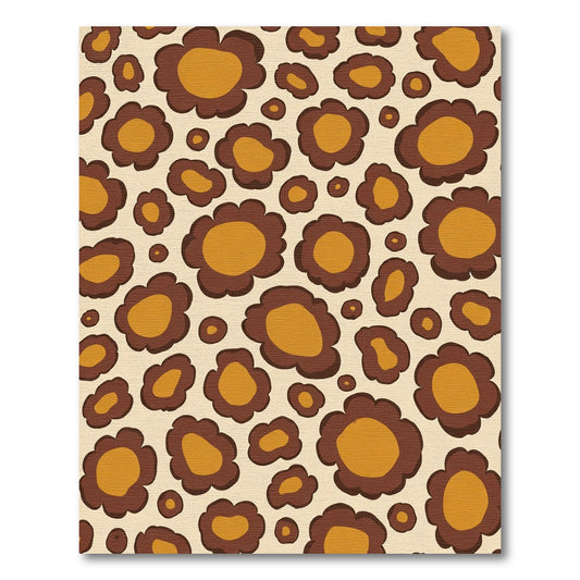 Retro Brown Spots Abstract Shape Rug